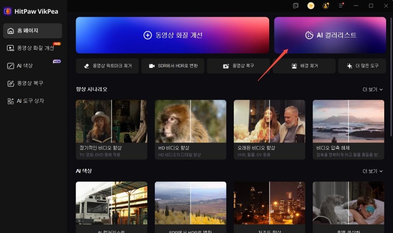hitpaw vikpea ai colorist feature
