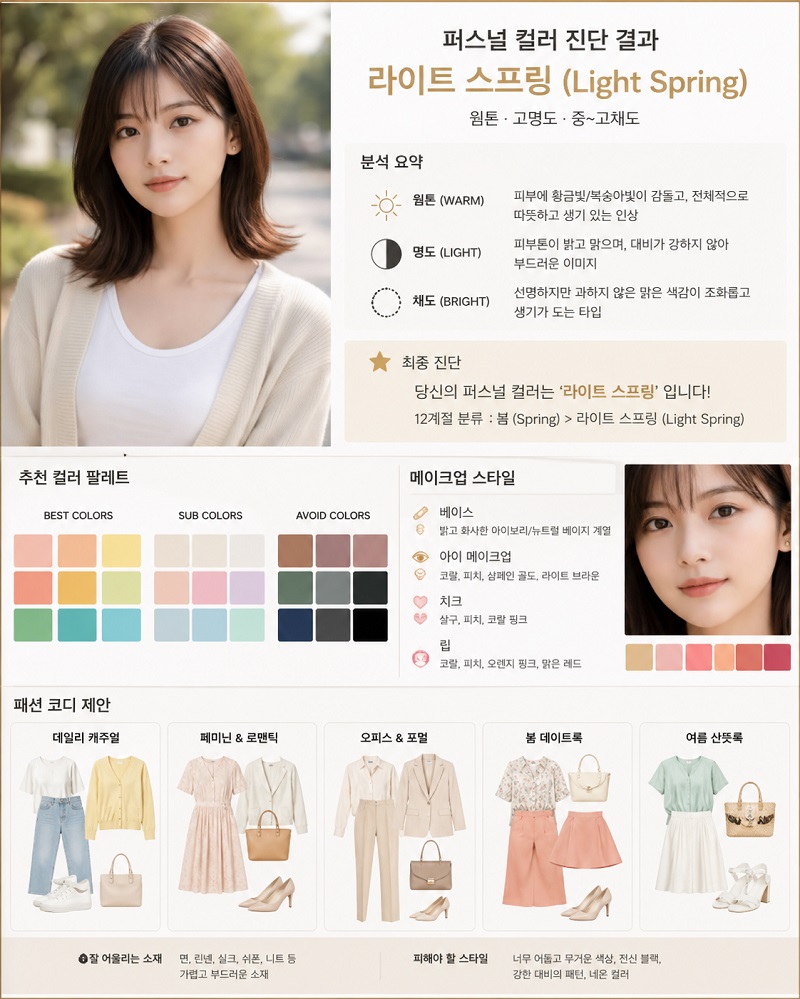 퍼스널 컬러 진단 결과