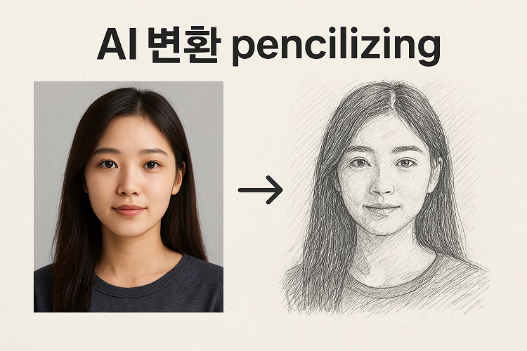AI 변환 pencilizing 예시
