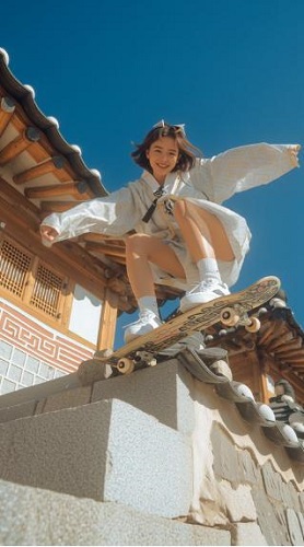 Gyeongbokgung AI-generated night view