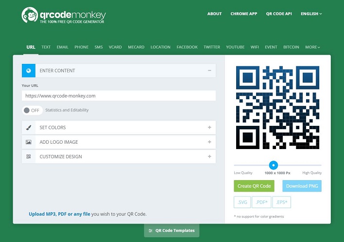 QR Code Monkey QR 코드 생성