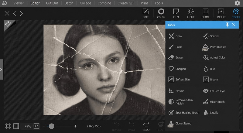 photoscape x old photo restorer 