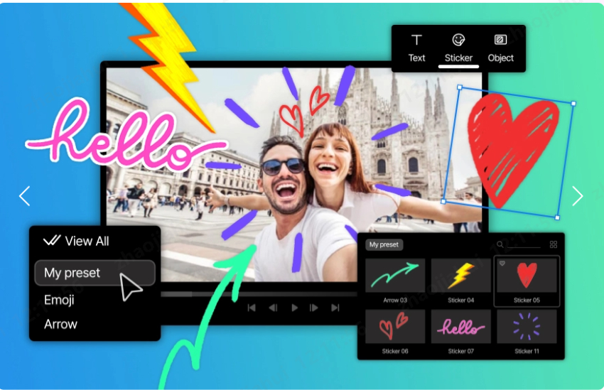 제목 및 자막 추가
