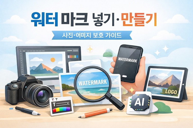 워터마크가 적용된 사진 예시