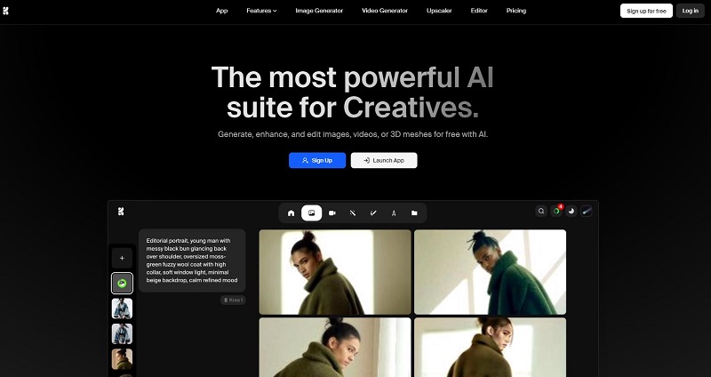 Krea로 생성된 고퀄리티 뷰티 모델