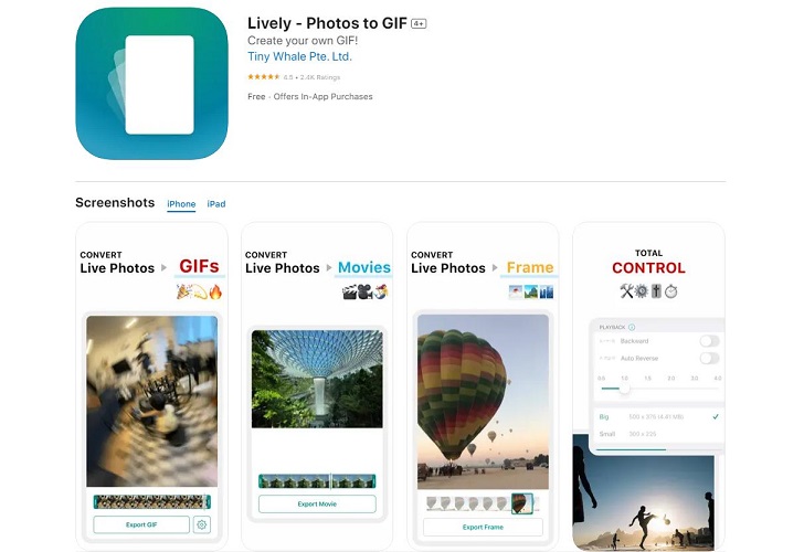 IntoLive 앱 인터페이스 예시