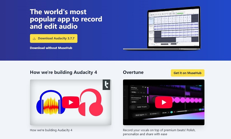 무료 DAW 추천 Audacity