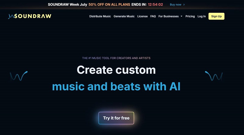 Soundraw AI 음악 생성기